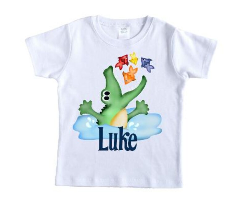 Alligator Jumping Personalized Shirt - Short Sleeves - Long Sleeves